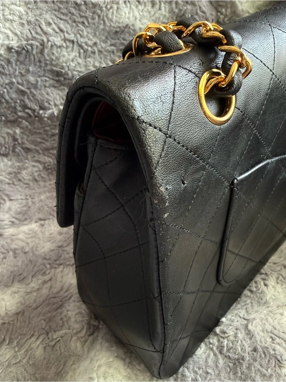 Chanel Classic Quilted Double Flap Bag in Black with Gold Hardware - Medium